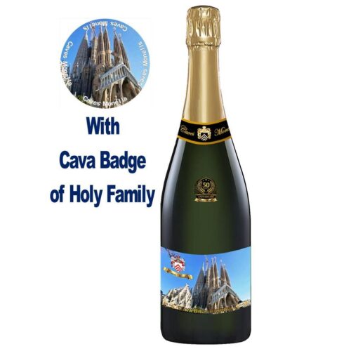 1 Ampolla Cava Catalunya 2024 - Sagrada Familia en Anglès Cava Brut Reserve of Holy Family