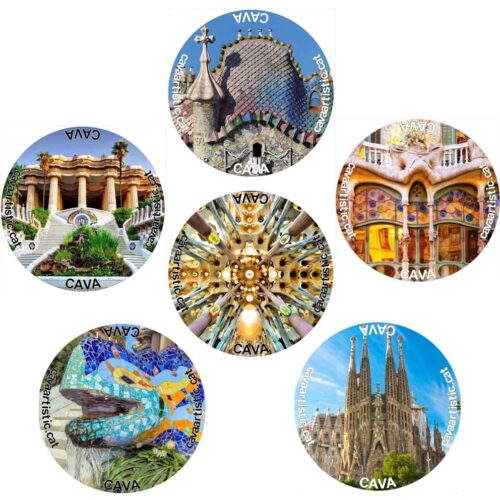 Cava Badges from Gaudí Collection