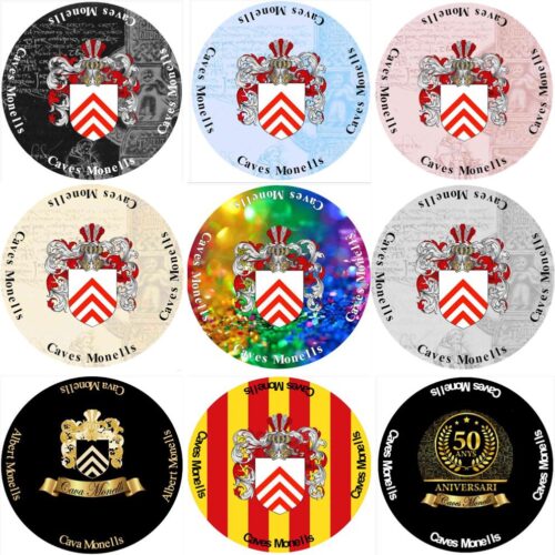 9 Cava Badges from Cavas Monells Collection