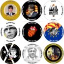9 Cava Badges from President Carles Puigdemont Collection