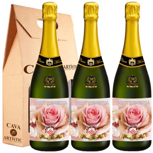 Cava 04 Flors de Primavera - 3 Ampolles + Estoig Fourth Cava Brut Reserve of Spring Flowers