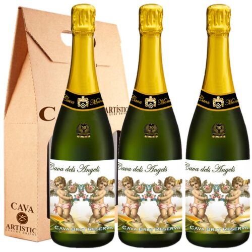 Cava 05 dels Àngels - 3 Ampolles + Estoig V Cava of the Angels Brut Reserve