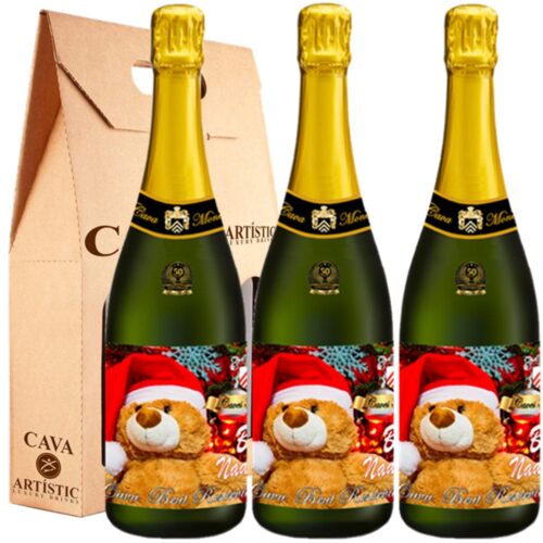 Cava Brut Reserve Christmas Bear