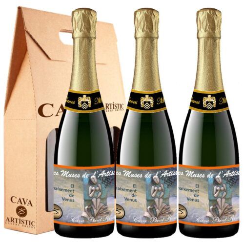 Cava del Naixement de Venus - 3 Ampolles + Estoig Cava Birth of Venus Brut Reserve