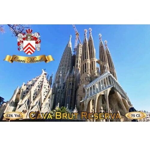 Etiqueta de la Sagrada Familia Cava Brut Reserve of Holy Family