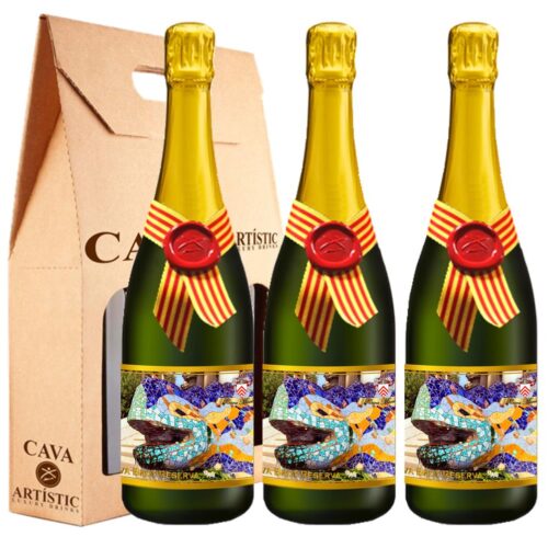 Gaudí 3 - 3 Ampolles + Estoig Cava of Dragon of Güell Park Brut Reserve
