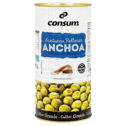V002 - Jar of Stuffed Olives of Anchovies of 1,450 grs.