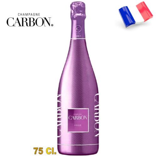 1404 - Carbon Champagne Sleeve Carbon Effect Rose of 75 Cl.