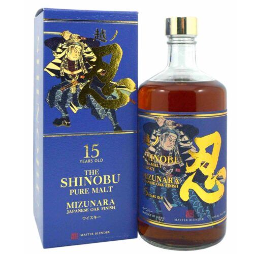 7227 - Japanese Shinobu 15 Years Old Pure Whisky Mizunara OAK Finish 43º - 70 Cl.